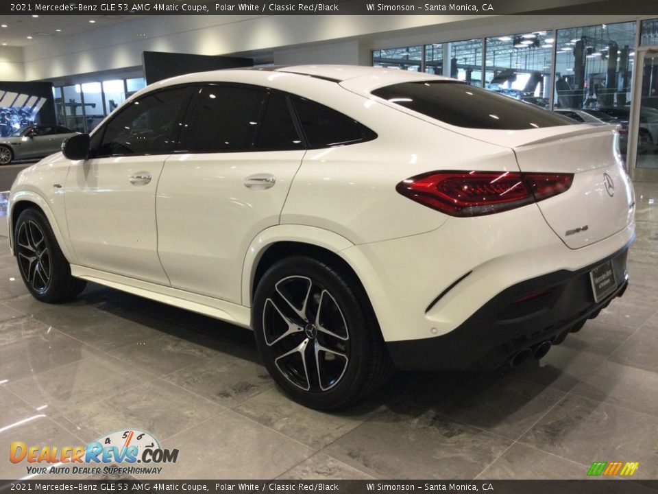 2021 Mercedes-Benz GLE 53 AMG 4Matic Coupe Polar White / Classic Red/Black Photo #8