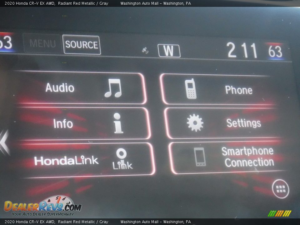 2020 Honda CR-V EX AWD Radiant Red Metallic / Gray Photo #23