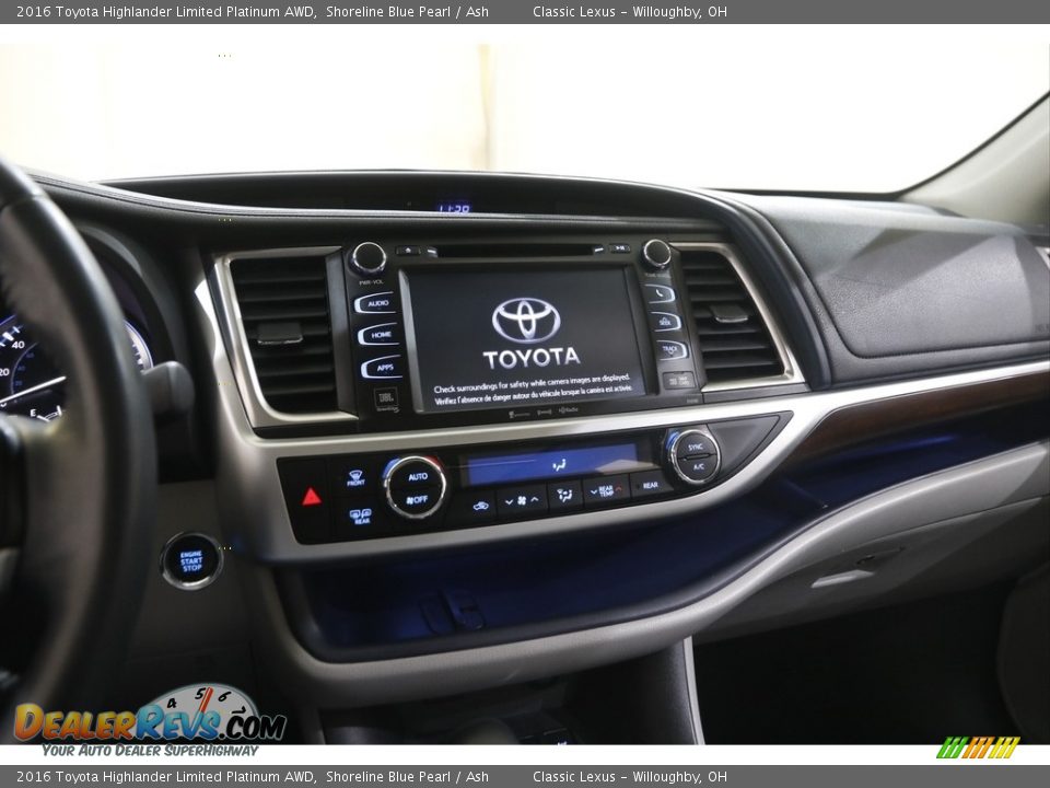 2016 Toyota Highlander Limited Platinum AWD Shoreline Blue Pearl / Ash Photo #9