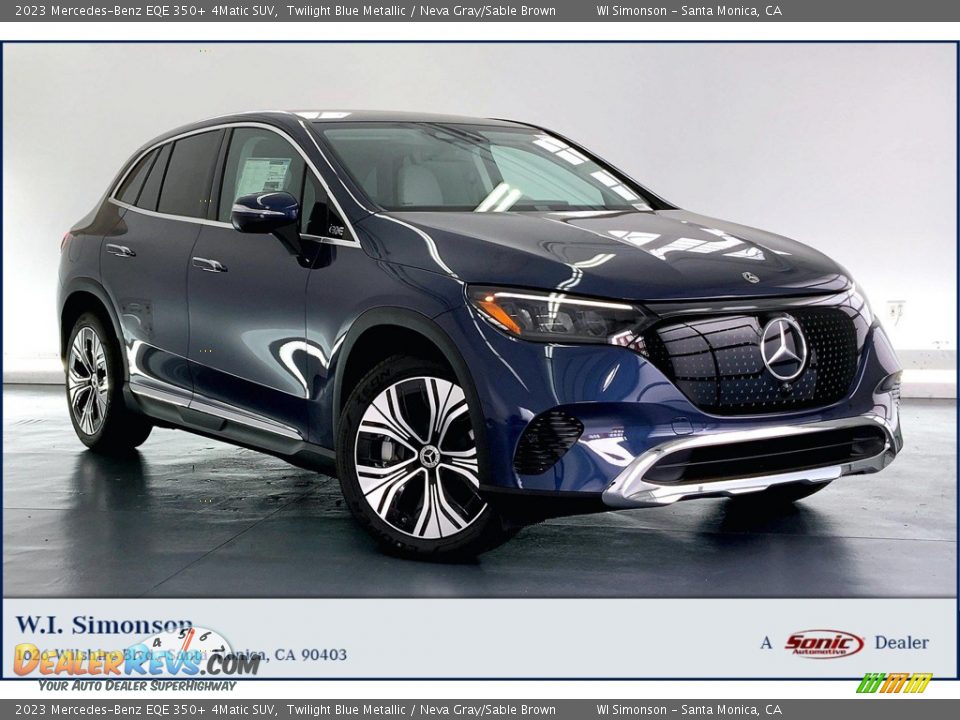 2023 Mercedes-Benz EQE 350+ 4Matic SUV Twilight Blue Metallic / Neva Gray/Sable Brown Photo #1
