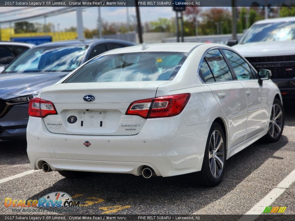 2017 Subaru Legacy 3.6R Limited Crystal White Pearl / Warm Ivory Photo #4