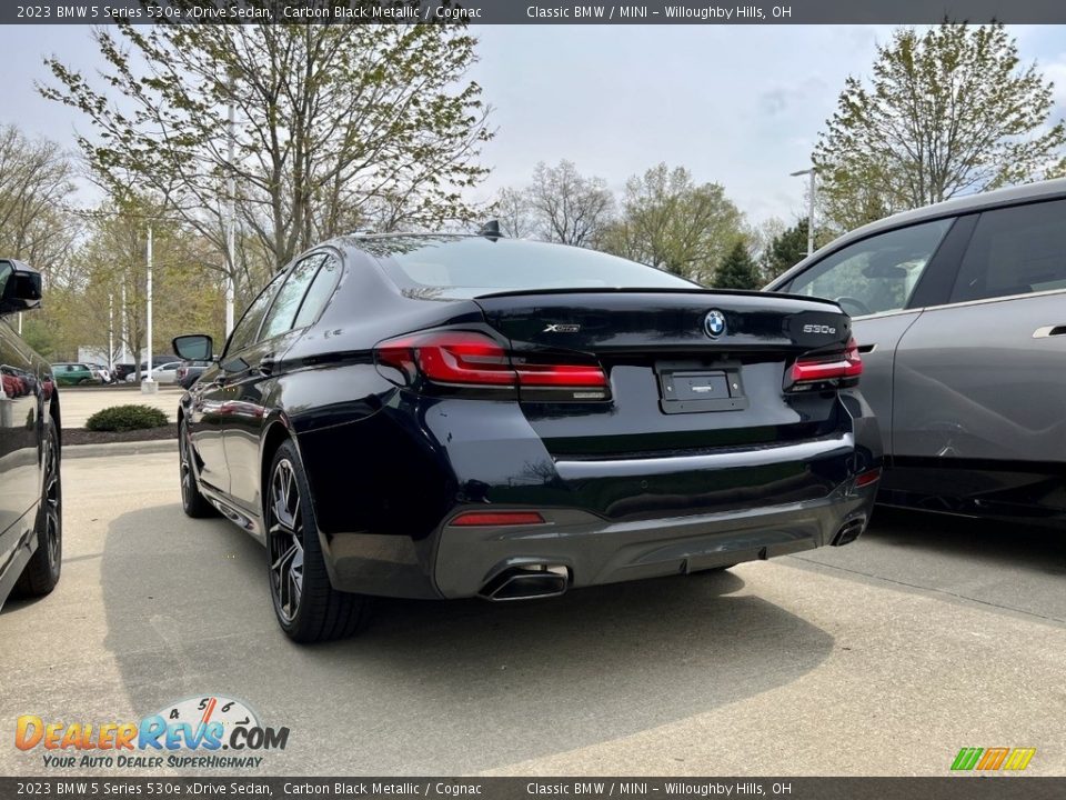 2023 BMW 5 Series 530e xDrive Sedan Carbon Black Metallic / Cognac Photo #3