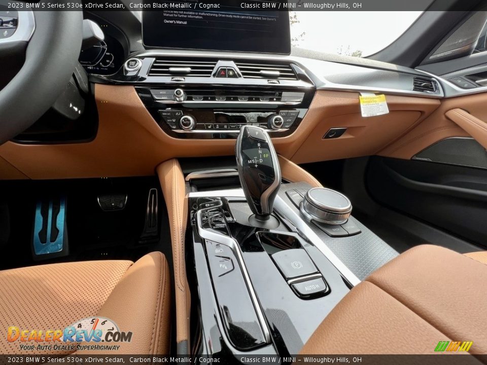 2023 BMW 5 Series 530e xDrive Sedan Carbon Black Metallic / Cognac Photo #6