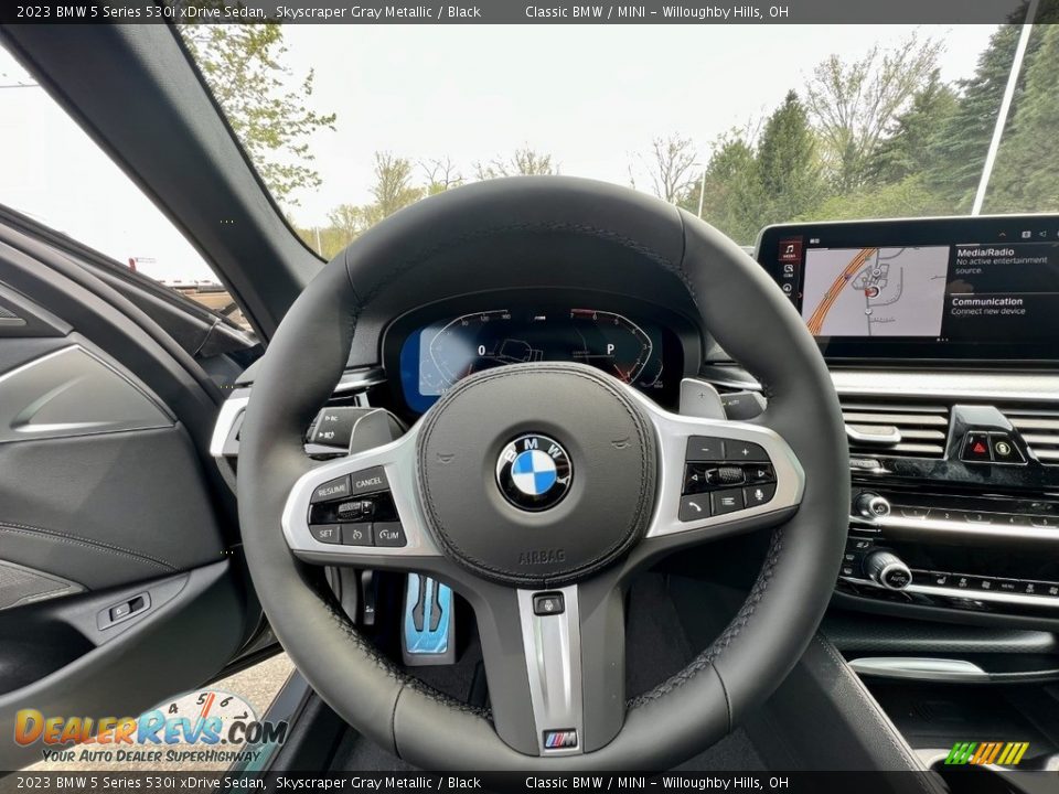 2023 BMW 5 Series 530i xDrive Sedan Steering Wheel Photo #7