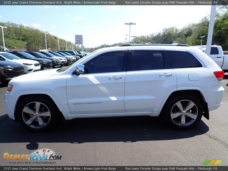 2015 Jeep Grand Cherokee Overland 4x4 Bright White / Brown/Light Frost Beige Photo #2