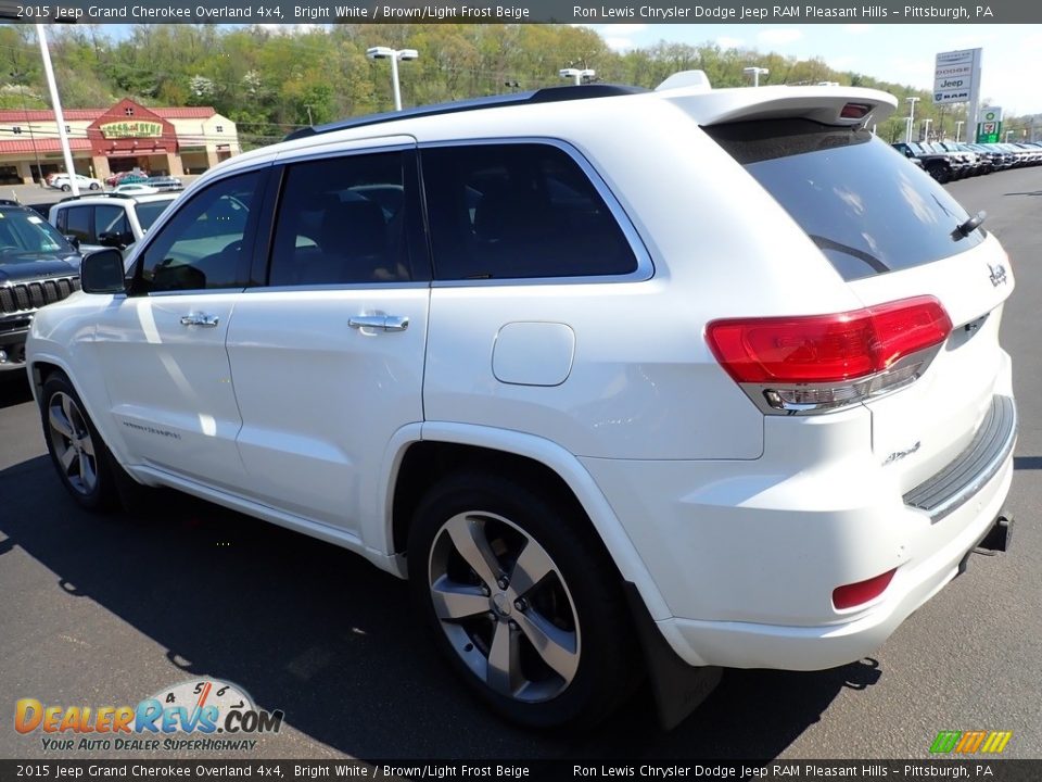 2015 Jeep Grand Cherokee Overland 4x4 Bright White / Brown/Light Frost Beige Photo #3