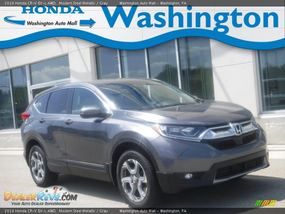 2019 Honda CR-V EX-L AWD Modern Steel Metallic / Gray Photo #1