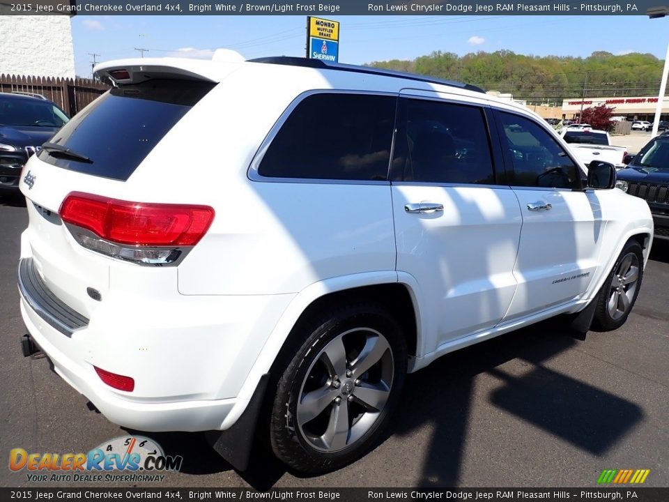 2015 Jeep Grand Cherokee Overland 4x4 Bright White / Brown/Light Frost Beige Photo #6