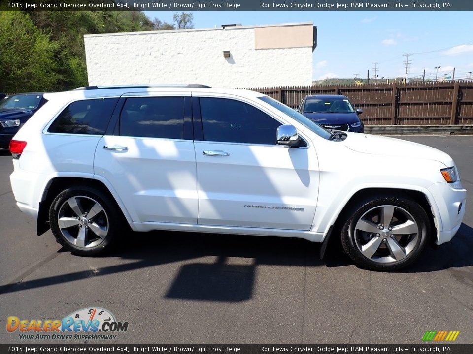 2015 Jeep Grand Cherokee Overland 4x4 Bright White / Brown/Light Frost Beige Photo #7