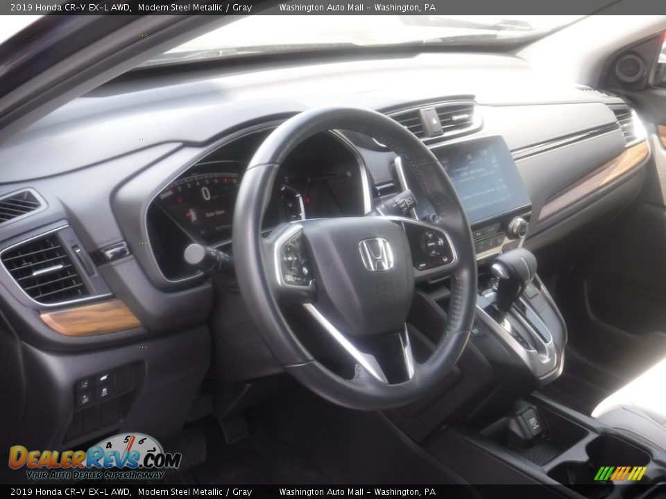 2019 Honda CR-V EX-L AWD Modern Steel Metallic / Gray Photo #15