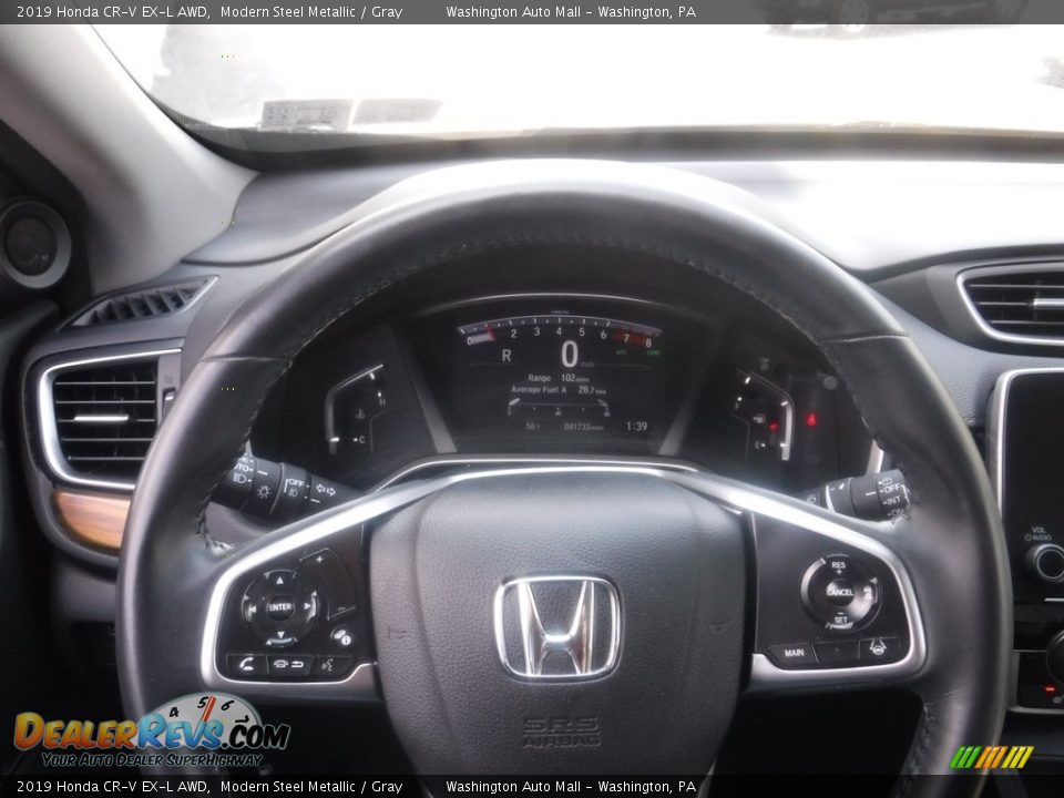 2019 Honda CR-V EX-L AWD Modern Steel Metallic / Gray Photo #26
