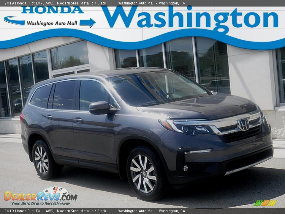 2019 Honda Pilot EX-L AWD Modern Steel Metallic / Black Photo #1