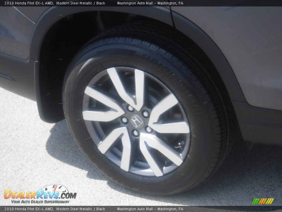 2019 Honda Pilot EX-L AWD Modern Steel Metallic / Black Photo #3