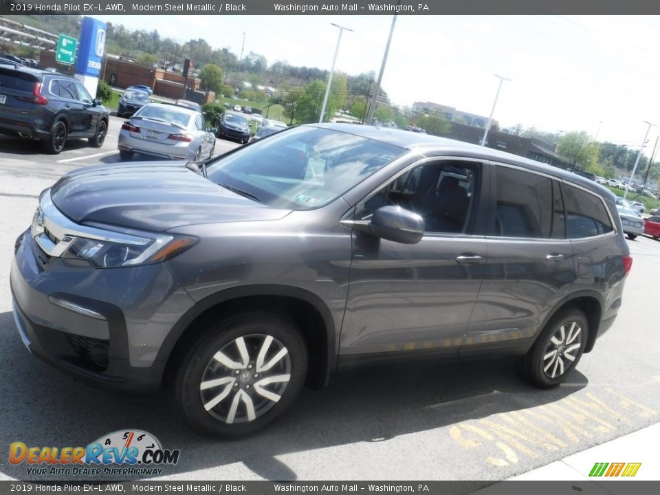 2019 Honda Pilot EX-L AWD Modern Steel Metallic / Black Photo #7