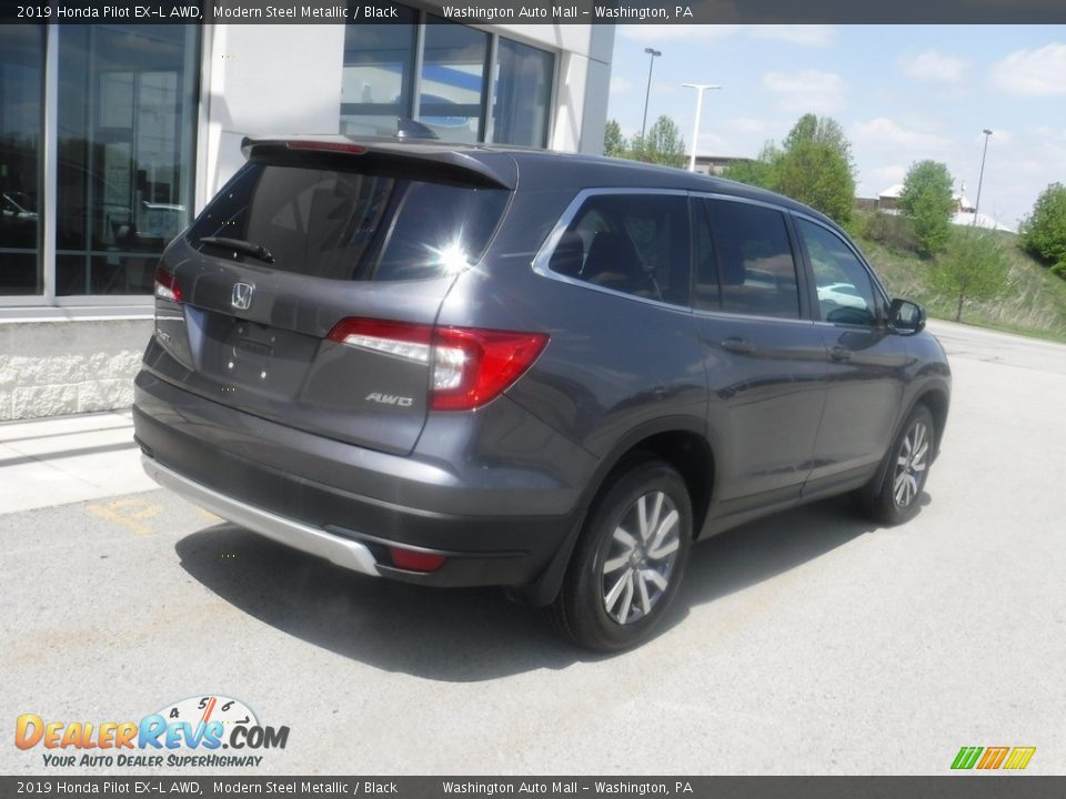 2019 Honda Pilot EX-L AWD Modern Steel Metallic / Black Photo #10