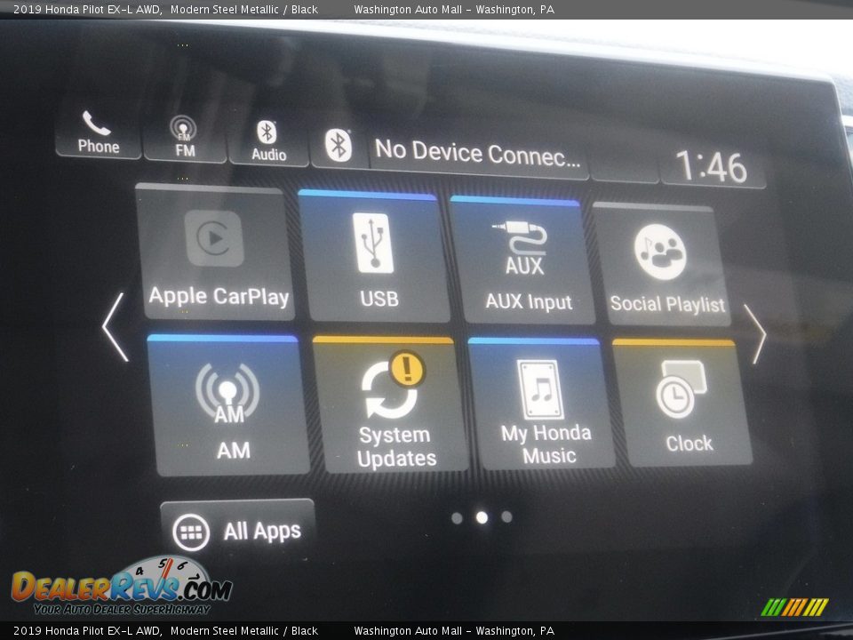 2019 Honda Pilot EX-L AWD Modern Steel Metallic / Black Photo #22