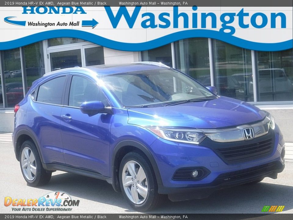 2019 Honda HR-V EX AWD Aegean Blue Metallic / Black Photo #1