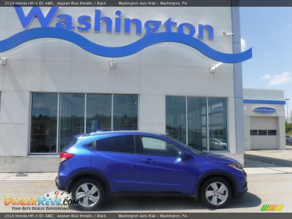 2019 Honda HR-V EX AWD Aegean Blue Metallic / Black Photo #2