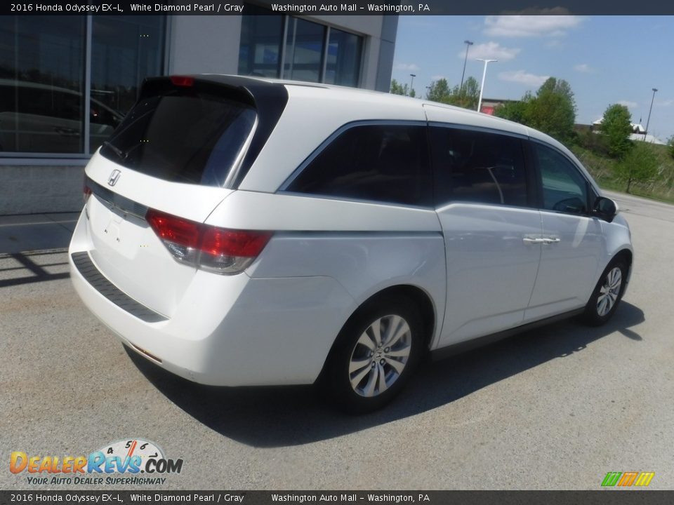 2016 Honda Odyssey EX-L White Diamond Pearl / Gray Photo #9