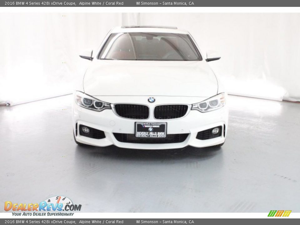 2016 BMW 4 Series 428i xDrive Coupe Alpine White / Coral Red Photo #2