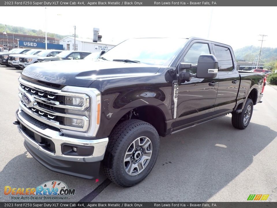 2023 Ford F250 Super Duty XLT Crew Cab 4x4 Agate Black Metallic / Black Onyx Photo #4