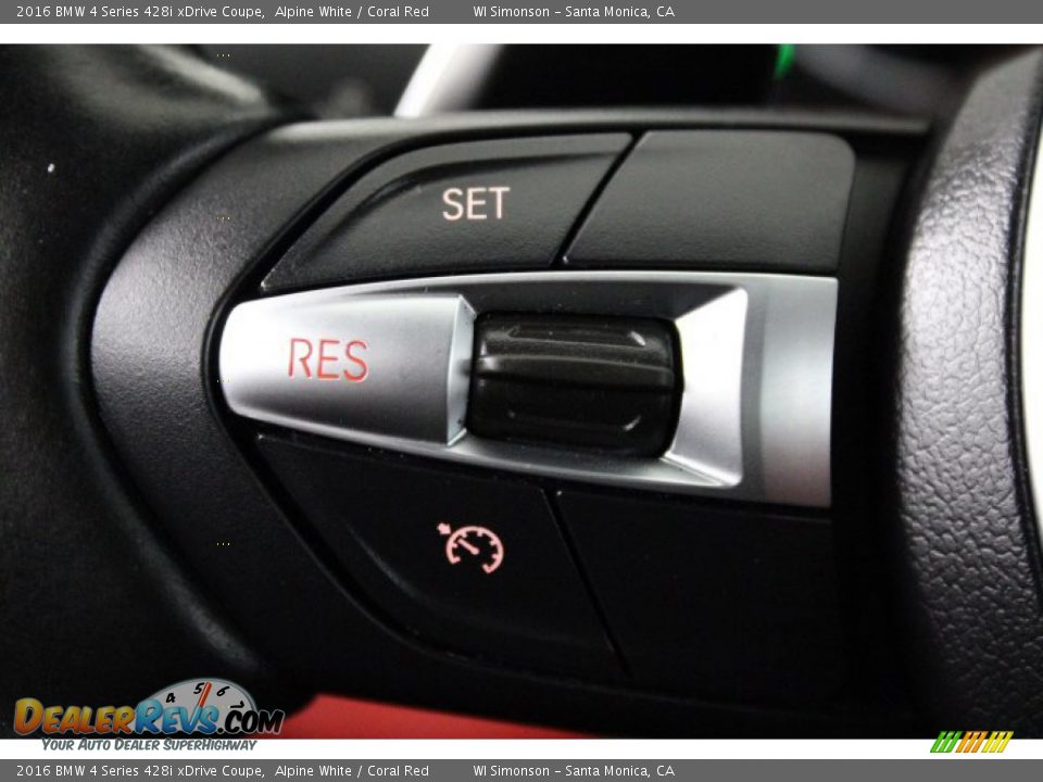 2016 BMW 4 Series 428i xDrive Coupe Alpine White / Coral Red Photo #13