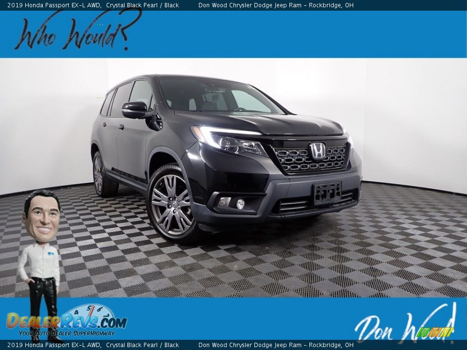 2019 Honda Passport EX-L AWD Crystal Black Pearl / Black Photo #1