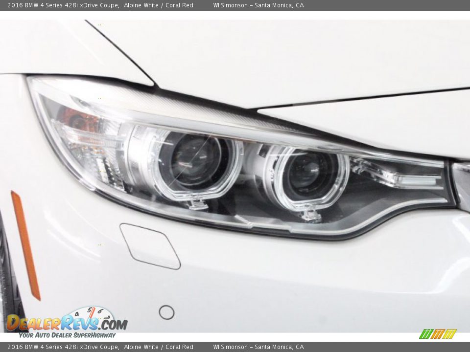 2016 BMW 4 Series 428i xDrive Coupe Alpine White / Coral Red Photo #31