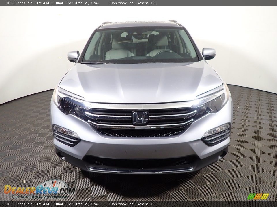 2018 Honda Pilot Elite AWD Lunar Silver Metallic / Gray Photo #7