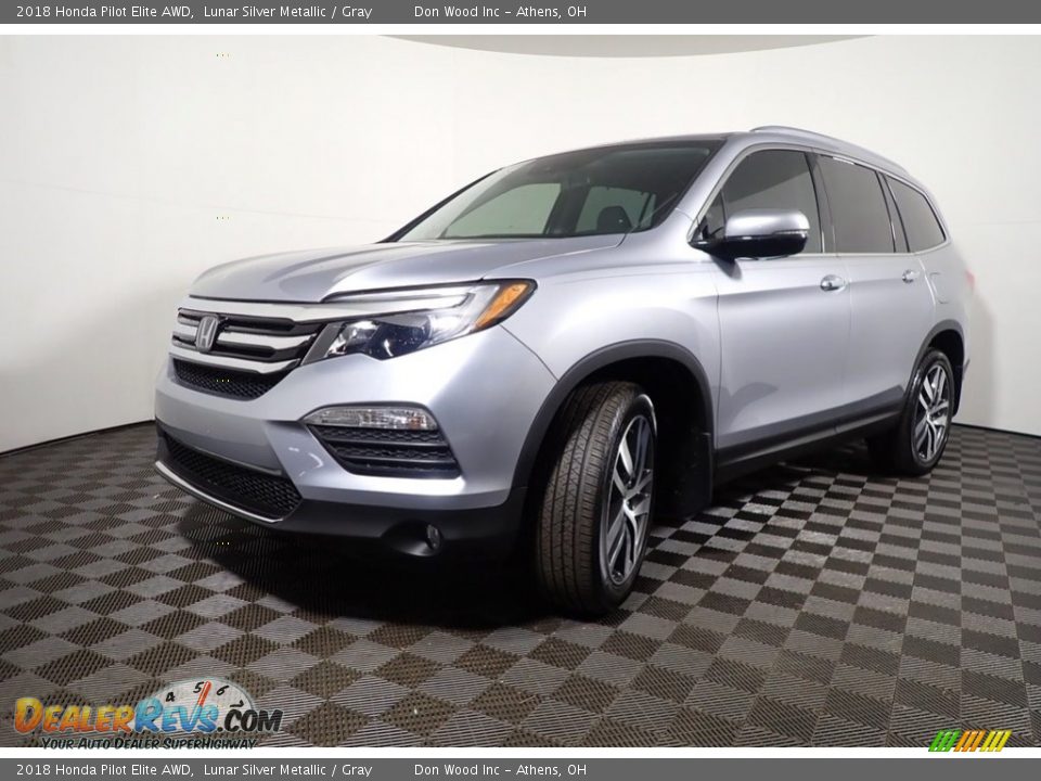 2018 Honda Pilot Elite AWD Lunar Silver Metallic / Gray Photo #10