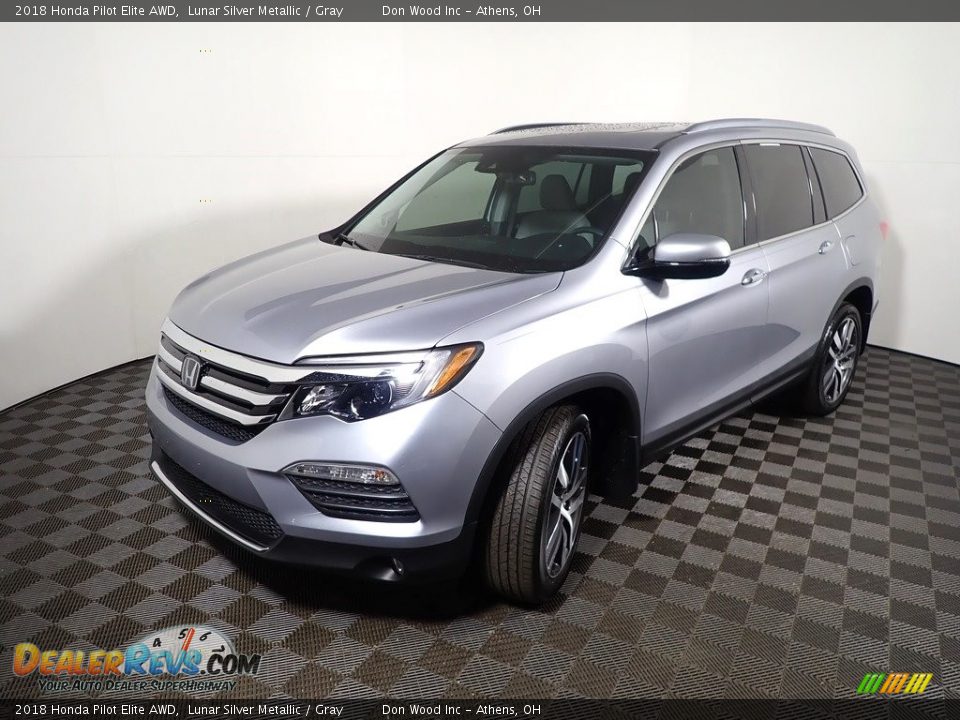 2018 Honda Pilot Elite AWD Lunar Silver Metallic / Gray Photo #11