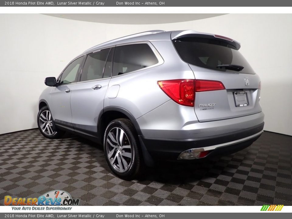 2018 Honda Pilot Elite AWD Lunar Silver Metallic / Gray Photo #12