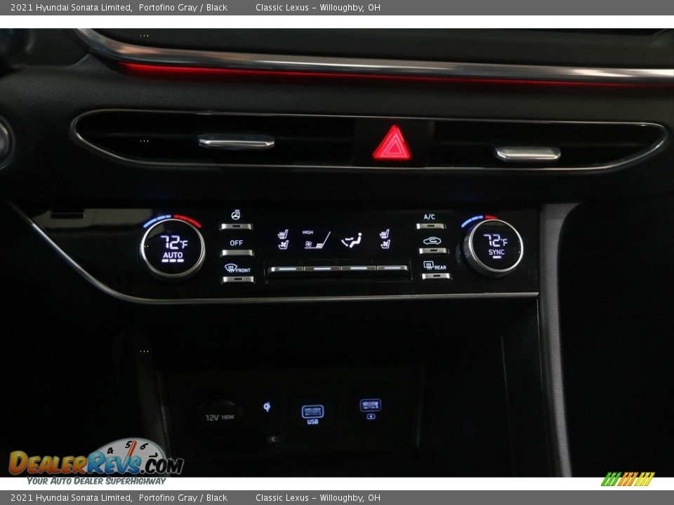 2021 Hyundai Sonata Limited Portofino Gray / Black Photo #14