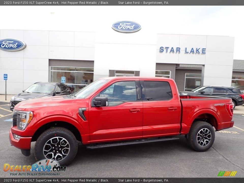 2023 Ford F150 XLT SuperCrew 4x4 Hot Pepper Red Metallic / Black Photo #1