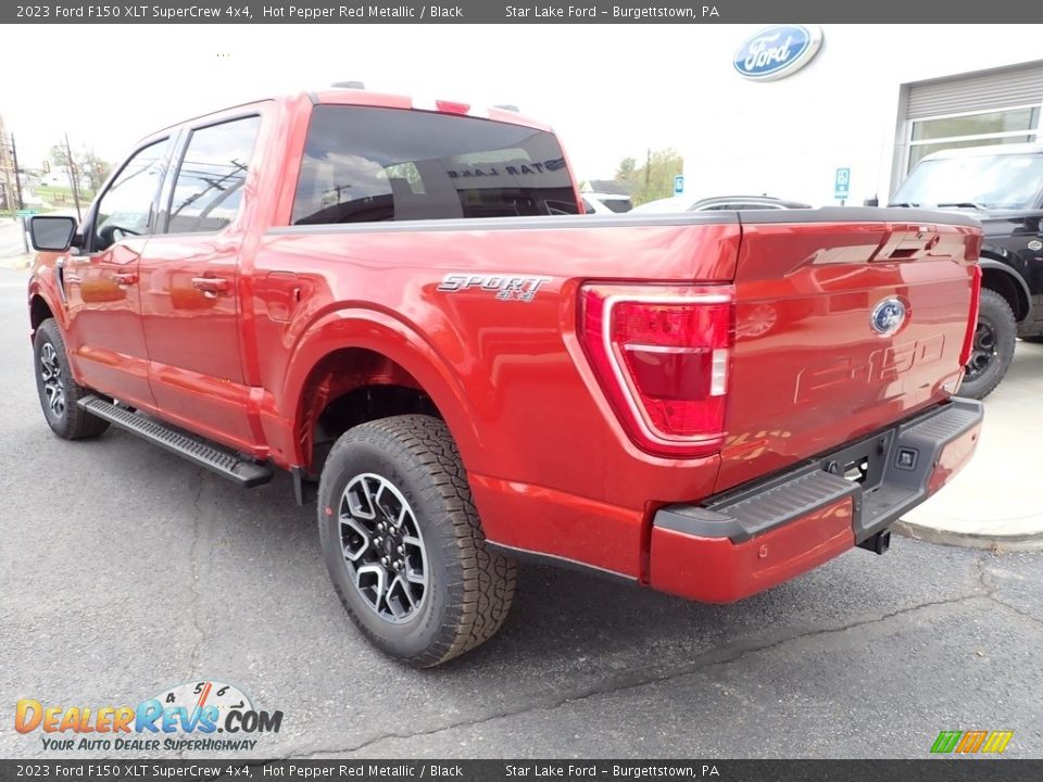 2023 Ford F150 XLT SuperCrew 4x4 Hot Pepper Red Metallic / Black Photo #3