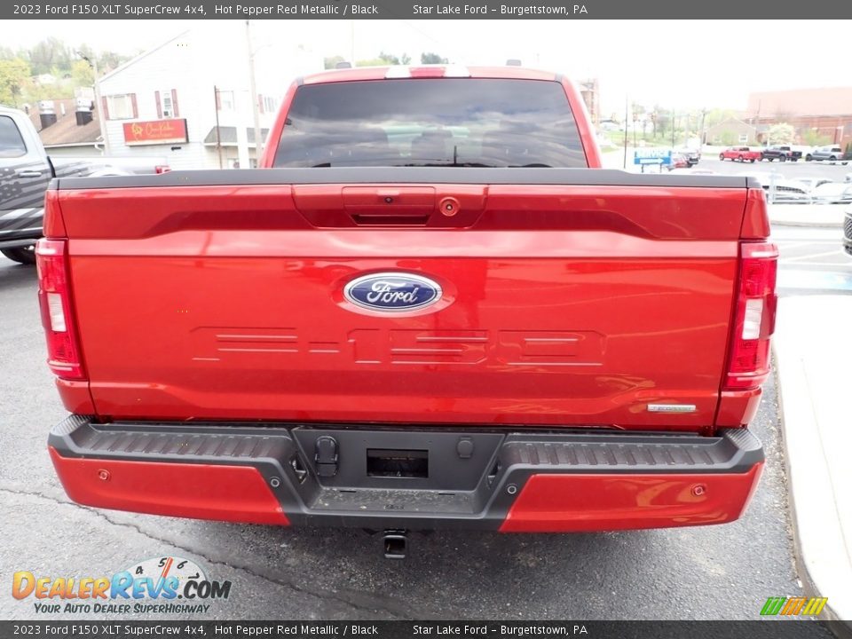 2023 Ford F150 XLT SuperCrew 4x4 Hot Pepper Red Metallic / Black Photo #4
