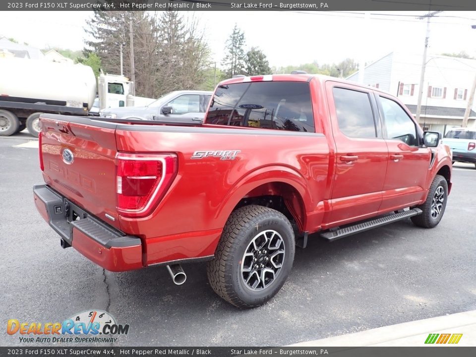 2023 Ford F150 XLT SuperCrew 4x4 Hot Pepper Red Metallic / Black Photo #5