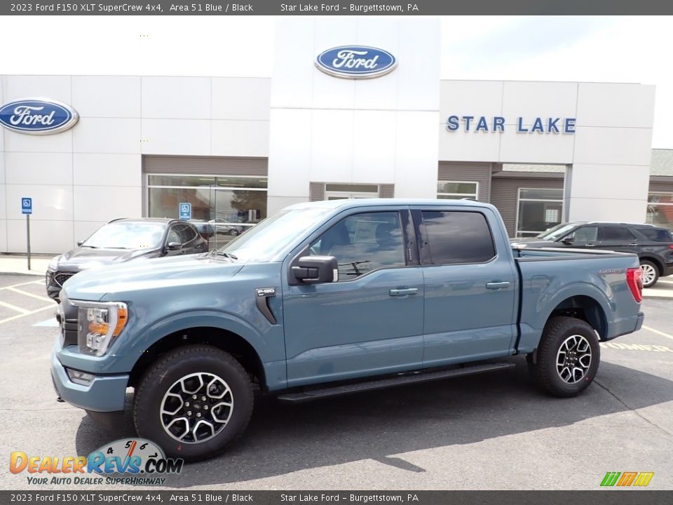 2023 Ford F150 XLT SuperCrew 4x4 Area 51 Blue / Black Photo #1