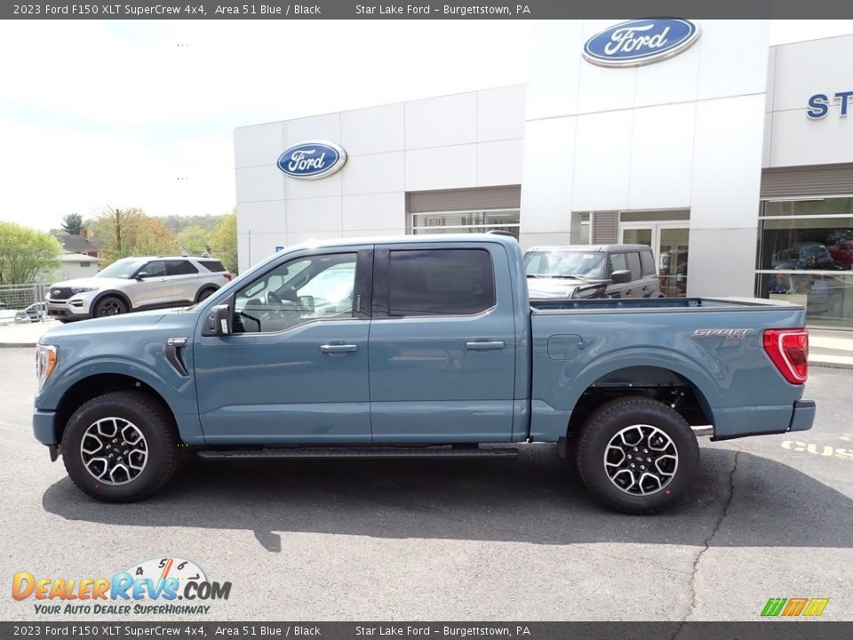 2023 Ford F150 XLT SuperCrew 4x4 Area 51 Blue / Black Photo #2