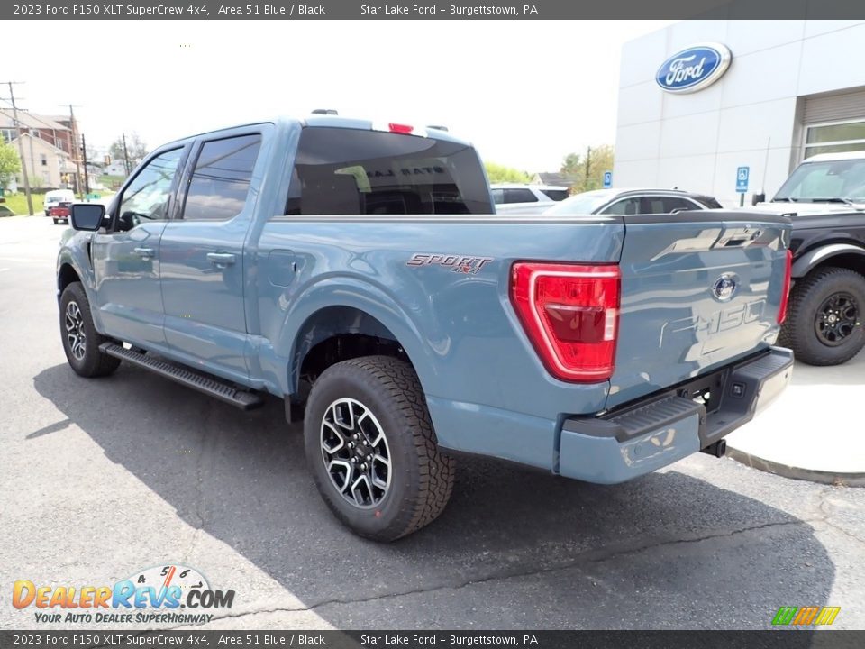 2023 Ford F150 XLT SuperCrew 4x4 Area 51 Blue / Black Photo #3