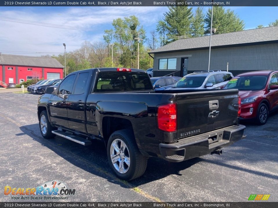 2019 Chevrolet Silverado LD Custom Double Cab 4x4 Black / Dark Ash/Jet Black Photo #3