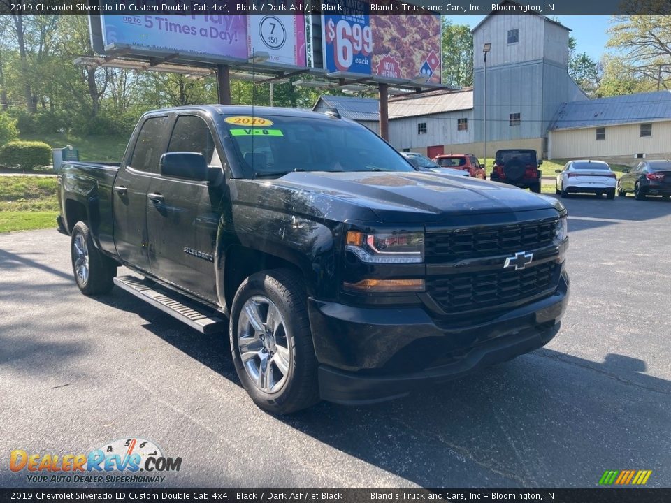 2019 Chevrolet Silverado LD Custom Double Cab 4x4 Black / Dark Ash/Jet Black Photo #7