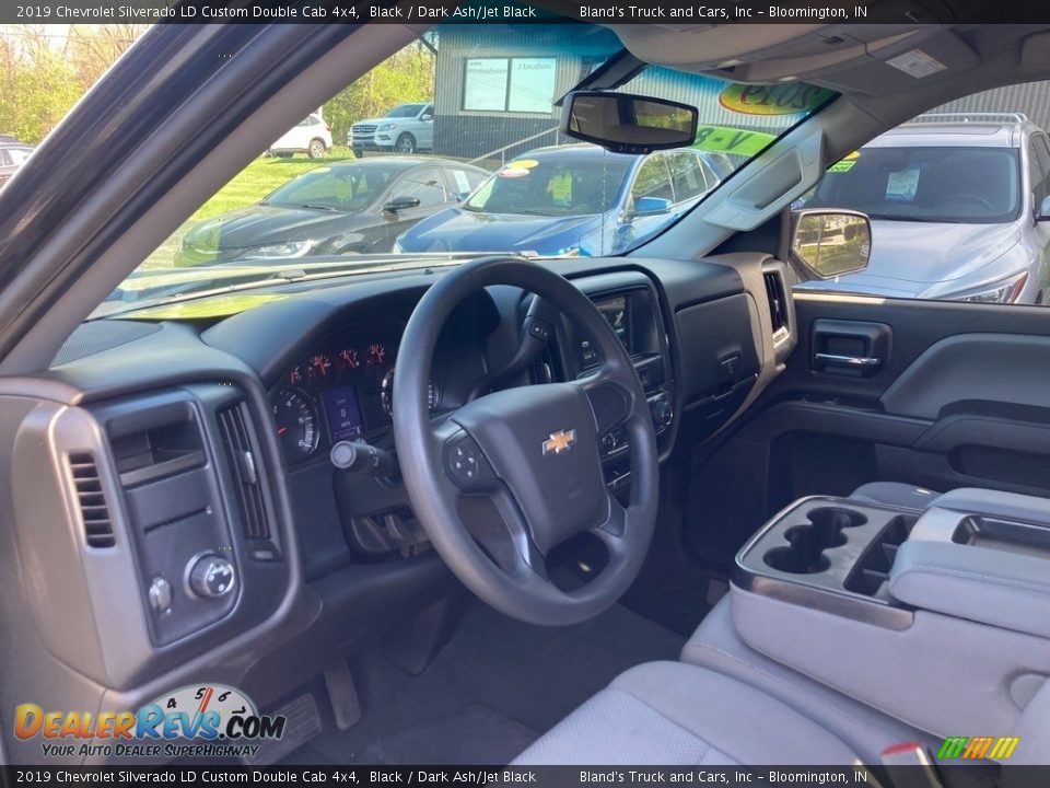 2019 Chevrolet Silverado LD Custom Double Cab 4x4 Black / Dark Ash/Jet Black Photo #11