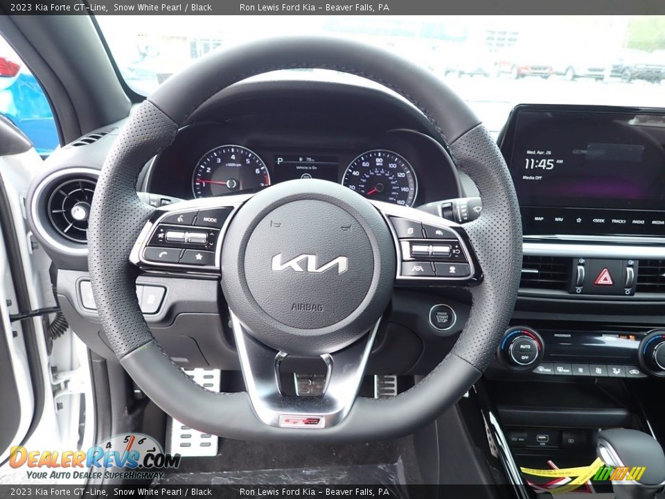 2023 Kia Forte GT-Line Snow White Pearl / Black Photo #19