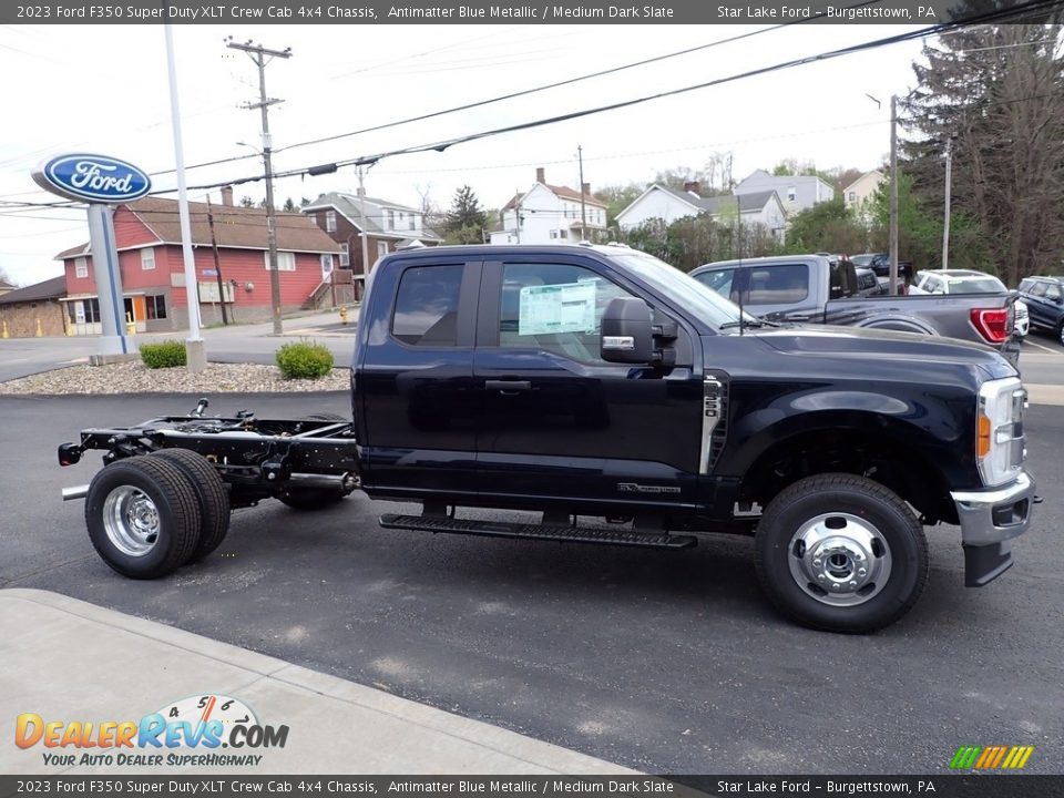 Antimatter Blue Metallic 2023 Ford F350 Super Duty XLT Crew Cab 4x4 Chassis Photo #6