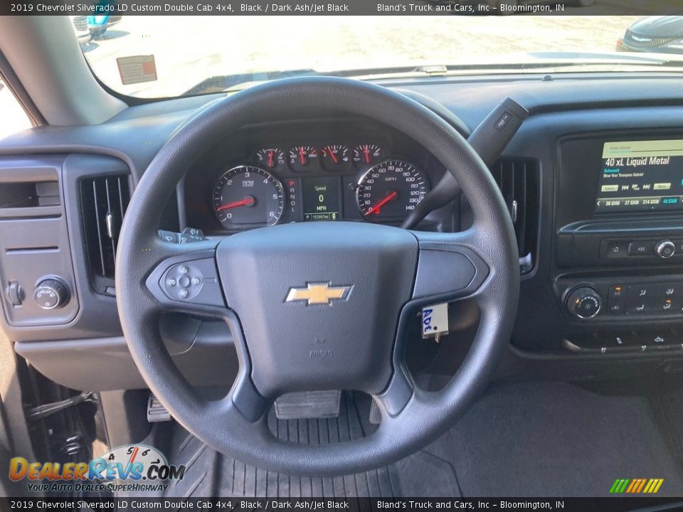 2019 Chevrolet Silverado LD Custom Double Cab 4x4 Black / Dark Ash/Jet Black Photo #16