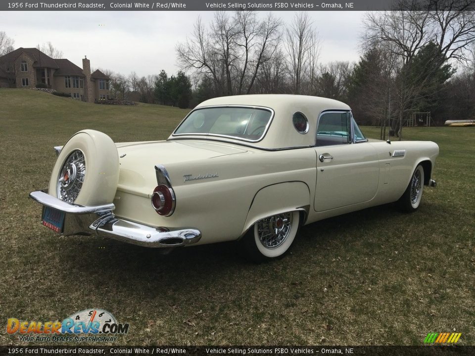 1956 Ford Thunderbird Roadster Colonial White / Red/White Photo #11