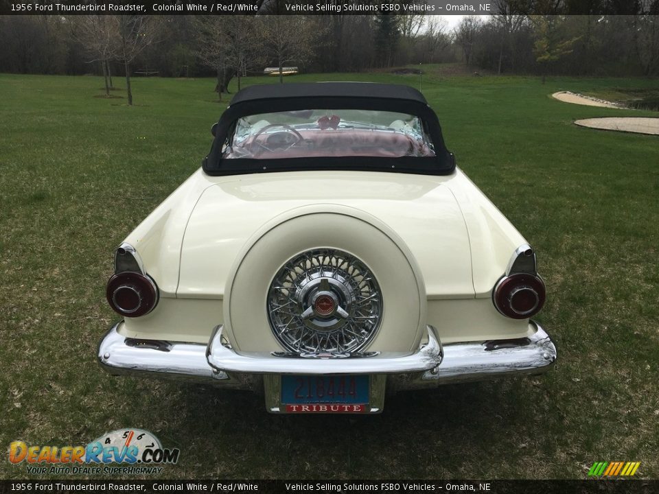 1956 Ford Thunderbird Roadster Colonial White / Red/White Photo #17