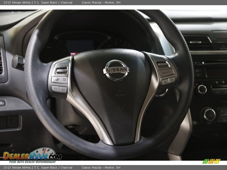2015 Nissan Altima 2.5 S Super Black / Charcoal Photo #7