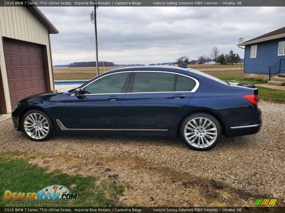 2016 BMW 7 Series 750i xDrive Sedan Imperial Blue Metallic / Canberra Beige Photo #1